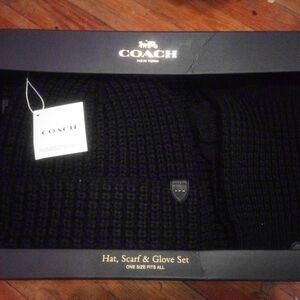Coach Elegant Black Knit Accessories